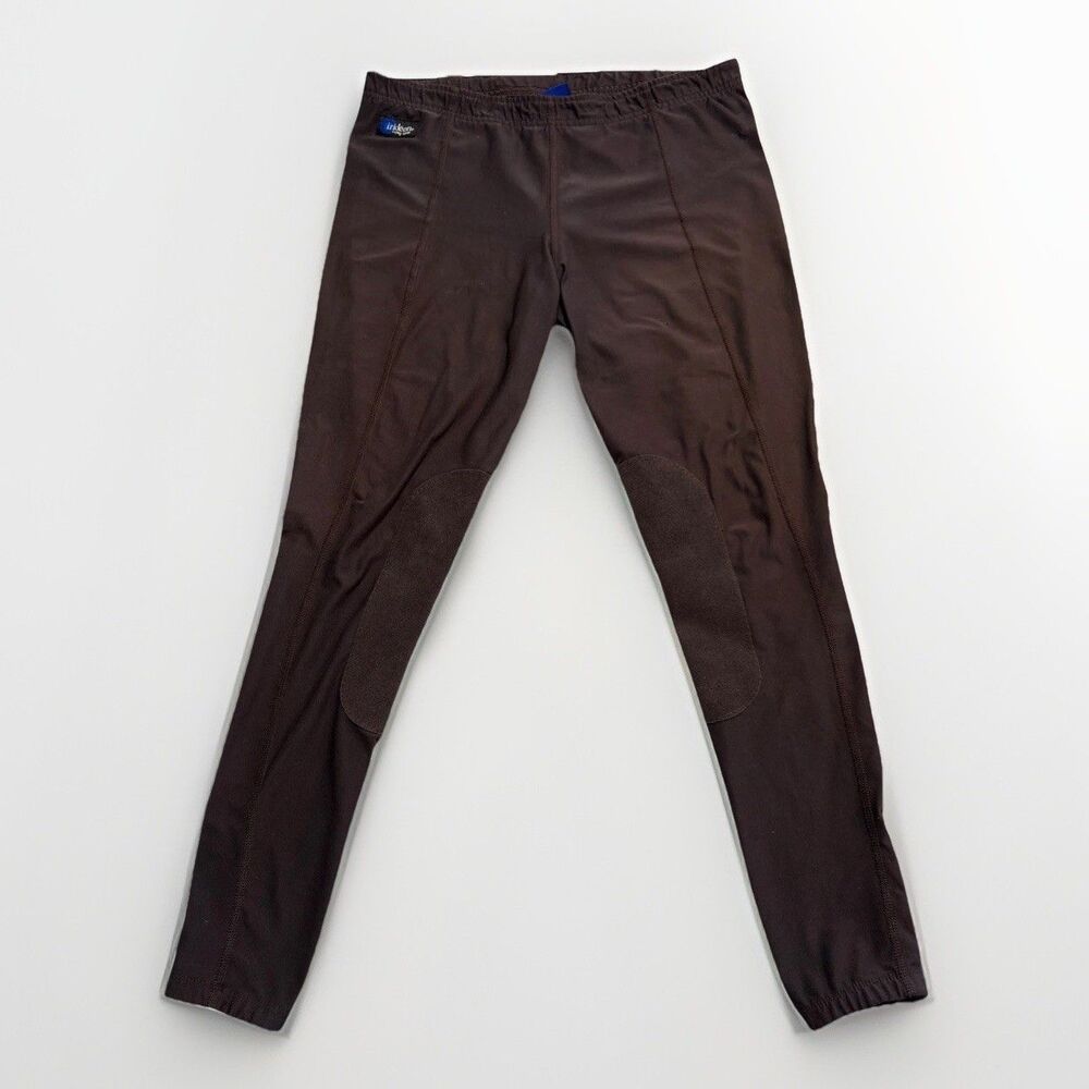 Irideon Issential Riding Tights Womens Large Sable Brown Suede Knee Patch